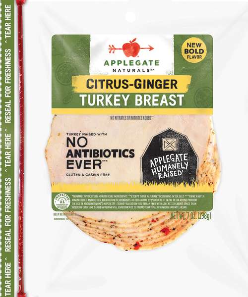 Applegate Citrus Ginger Turkey Front